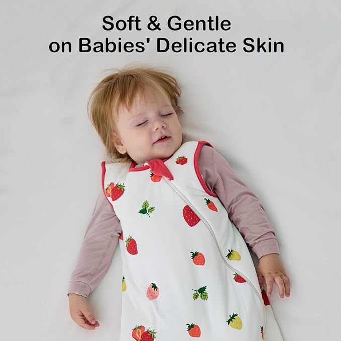 BubblePanda Rayon Made from Bamboo Sleep Sack 18-24 Months 0.5 Tog Soft Lightweight Toddler Sleep Sack 2t for Babies 2-Way Zipper Wearable Blanket Baby 18 Months