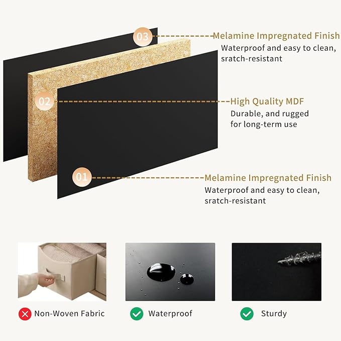 8 Drawer Dresser for Bedroom, Modern Fluted Double Dresser, 55" Wide Chest of Dressers, Wooden Beside Table for Closet, Living Room and Entryway, Black