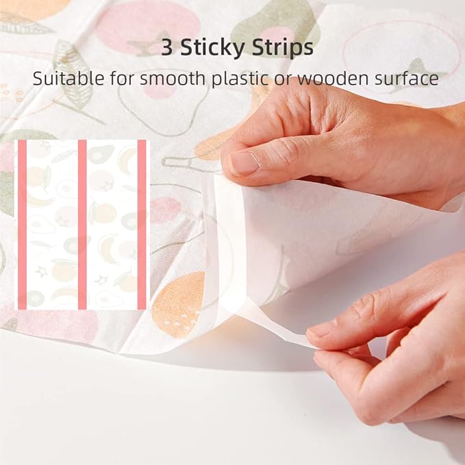 SUNVENO Disposable Baby Placemats – 20 Individually Wrapped Table Mats for Toddlers, Stick-On, Waterproof & BPA-Free – Great for Home, Restaurants, Travel & On-The-Go 18.7” X 12.5”