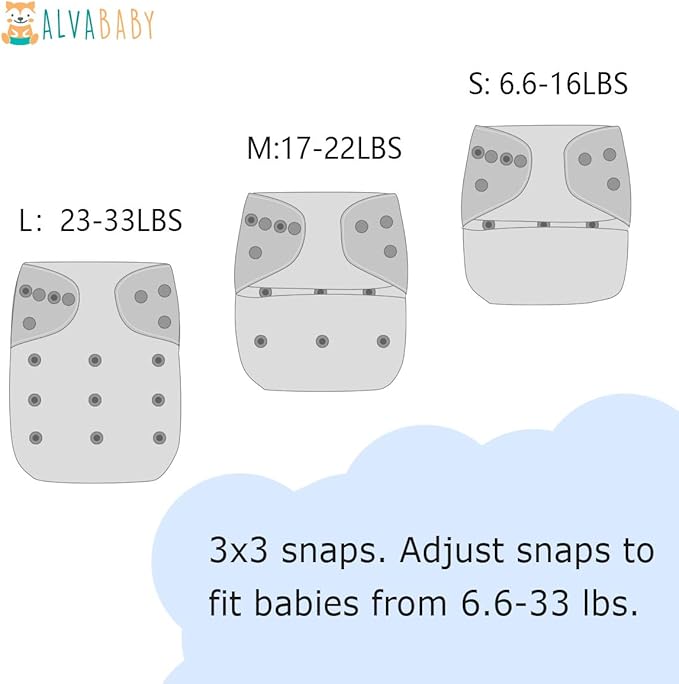 ALVABABY Halloween Baby Cloth Diapers One Size Adjustable Washable Reusable for Baby Girls and Boys 1 Pack with 2 Inserts AMD134-2TA