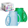 Flipping Holder Squeeze Proof Food Pouch Holder for Toddlers, Babies, Kids, Mess Free No Squeeze Juice Box Drink and Applesauce Snack Holder with Easy Grip Handles and Lid