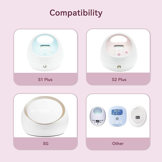 18 mm Flange Compatible with Spectra S2 S1 9 Plus Ameda MYA Motif Luna Cimilre Breast Shield, Duckbill Valves Replacement, Replace Wide Mouth Flange