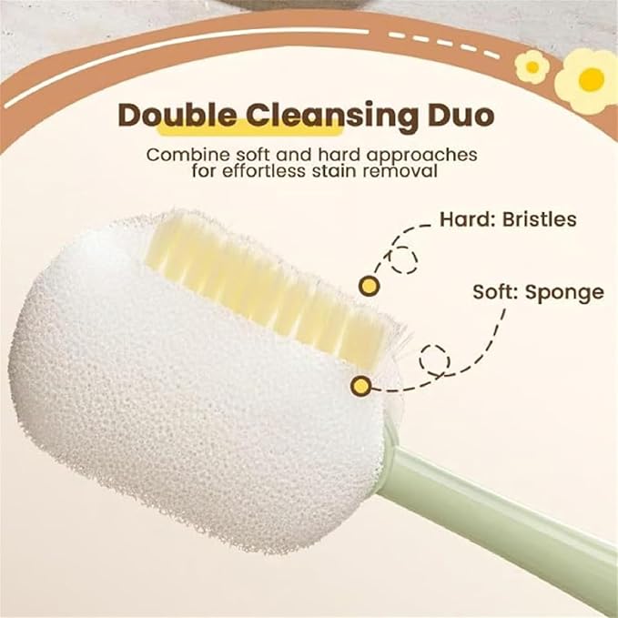 5 in 1 Bottle Cleaning Brush Set, 5‑in‑1 Multifunctional Bottle Cleaning Brush Set, Straw Cleaner Brush for Baby Bottles, Multifunctional Detachable Water Bottle Brush (1PCS Green)