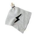 Forever French Baby | Lovey | Pacifier Holder | Lovey Gifts | Boy & Girl | Ideal for Age 0 Months & Up | Microfiber Feather Yarn | Pacifier Not Included (Lightning Bolt)