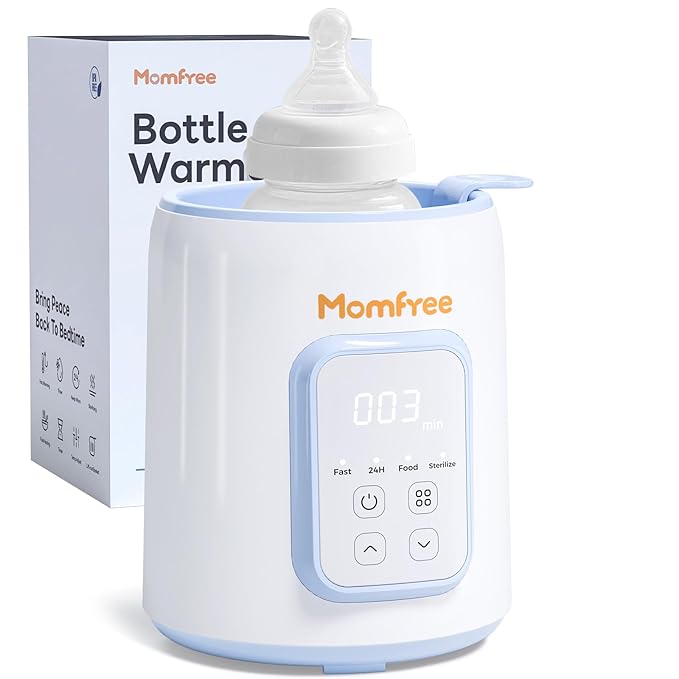 Baby Bottle Warmer, 8-in-1 Fast Bottle Warmer for Breastmilk and Formula,Feeding Baby Essentials at Home Use, Milk Warmer for New Born Baby Bottles(Blue)