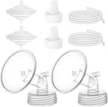 Breastpump Parts Compatible with Spectra S1 S2 9 Plus Motif Luna Ameda MYA Cimilre 21mm Flange Valve Tube Backflow Protector Replacement Kit for Spectra Accessories/Parts