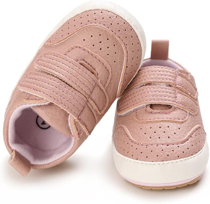 Clowora Baby Boys Girls Shoes Non-Slip Rubber Sole Sneakers Infant First Walking Toddler Crib Shoes Newborn Loafers Flats.
