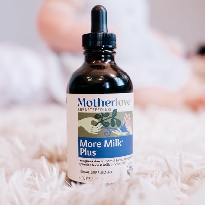 Motherlove More Milk Plus (2 Ounce Tincture) Fenugreek-Based Lactation Supplement to Support Breast Milk Supply—USDA Certified Organic, Vegan, Kosher, Soy-Free