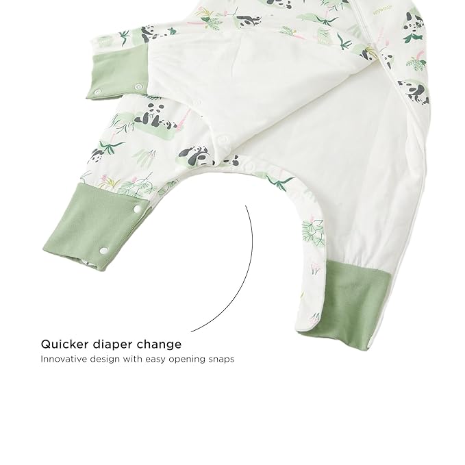 Duomiaomiao 2 Pack 0.5 TOG Toddler Sleep Sack 6-12 Months 100% Cotton Lightweight Baby Sleep Sack with Feet, Breathable Comfy Toddler Wearable Blanket