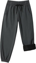 Toddler Fleece Lined Warm Joggers for Baby Boys Girls Thermal Winter Sweatpants Kids Hiking Pants