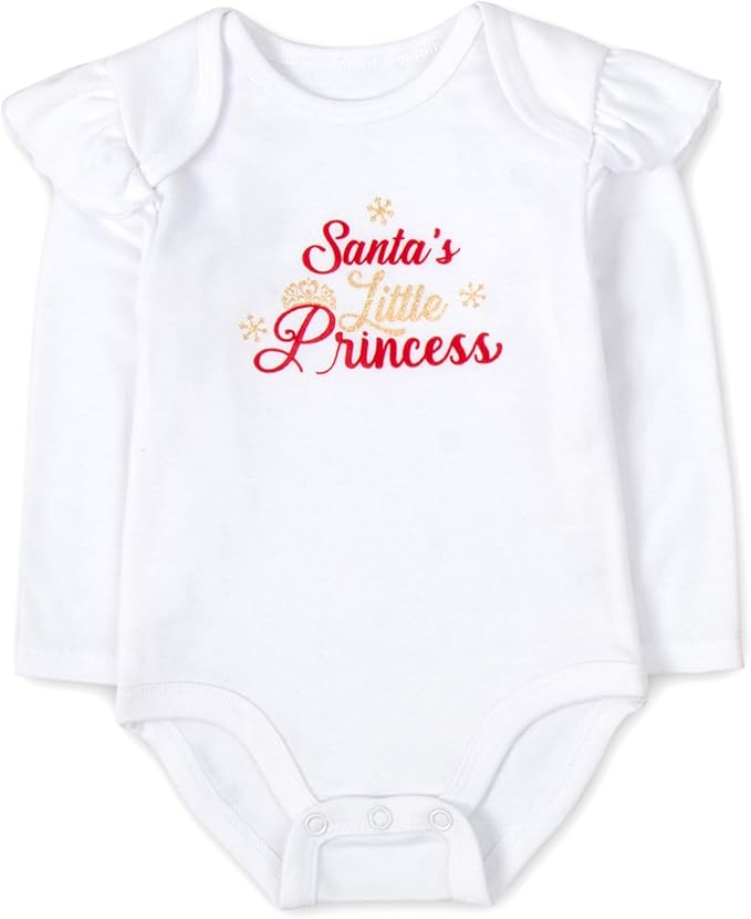 Baby Girl Holiday Outfit 4-Piece Set – Long Sleeve Bodysuit, Pants, Tutu Skirt & Headband – Halloween, Thanksgiving