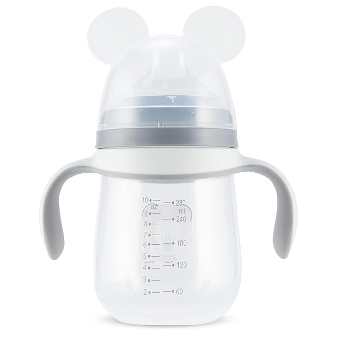 Disney Sippy Cups for Toddlers, Learner Cups for Kids with Pacifier, BPA-Free Trainer Cup with Handles, Leak-Proof Minnie Mouse and Mickey Mouse Sippy Cups, Perfect Unisex Gift for Children