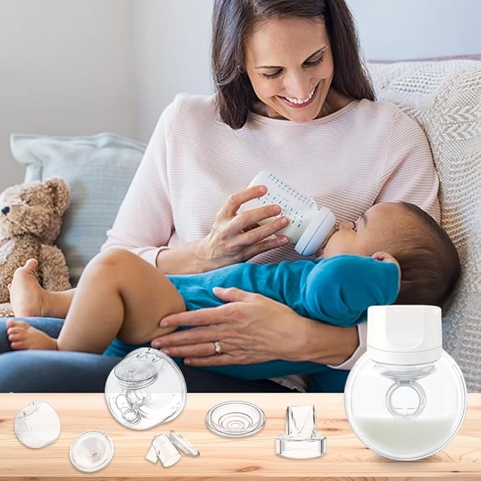 Two Full Milk Collector Cup Sets with 24mm Flange Compatible with Momcozy S12 Pro/S9 Pro Breast Pump, NOT for S9/S12, Replacement Pump Parts with Duckbill Valve, Flange, Diaphragm, Linker, Collector