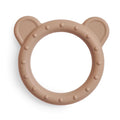 mushie Silicone Baby Teether Toy | Bear (Natural)