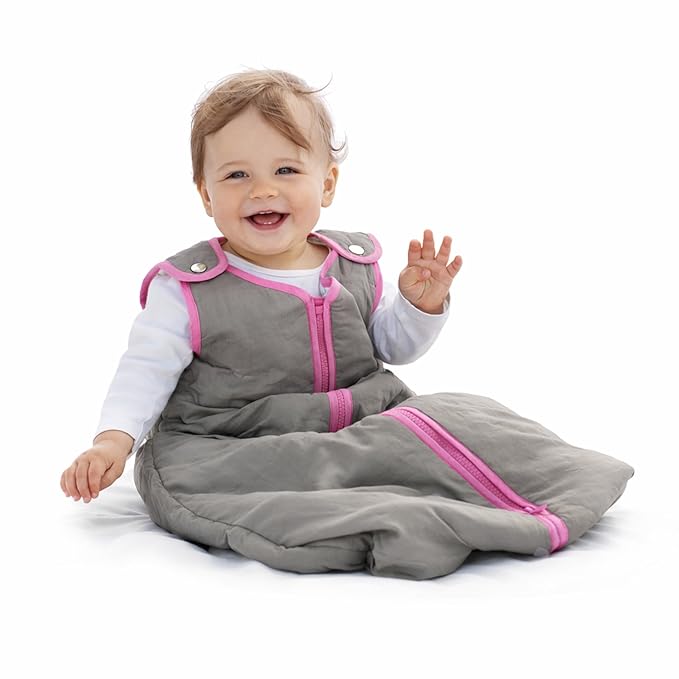 Baby Deedee Sleep Nest Original - Baby Sleep Sack 2.5 TOG 18-36 Months, Winter Sleeping Bag with Soft Cotton & Patented Shoulder Snaps, Wearable Blanket for Boy Girl Infant Toddler, Slate Hot Pink