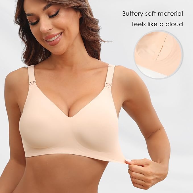 As Fairy Seamless Nursing Bras for Breastfeeding Soft Wireless Sleep Maternity Bralette Regular and Plus Size