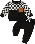 Toddler Baby Boy Fall Outfits Long Sleeve Crew Neck Pullover Sweatshirt + Jogger Pants Set Infant Winter Clothes