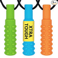Xtra Tough (XT) Sensory Chew Necklace (3 Pack) - Sensory Oral Motor Aids Teether Toys for Autism, ADHD, Baby Nursing or Special Needs- Designed for Moderate & Aggressive Chewer