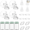 4 Full Pump Parts Kits for Spectra S1/S2/9 Plus/Synergy Gold, Replacement Kit for Spectra Pump Parts 4PC,Include 26mm Flange, Duckbill Valve, Tube, Bottle, Backflow Protector, Not Original Accessories