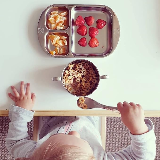 Kids Stainless Steel Utensil Set | Kiddobloom | Premium 304 (18/8) | 5-piece Set: 2 Spoons, 2 Forks, and 1 Butter Knife | Perfect Silverware for Montessori Toddlers and Children | by Kiddobloom