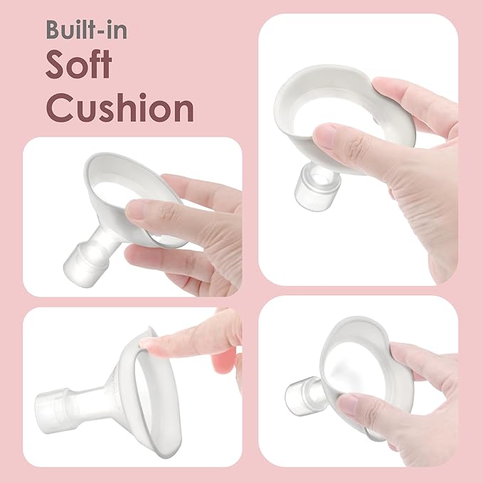 Maymom MyFit Comfy Series 19 mm Two-Piece Design Breastshield Compatible with Medela Breast Pump Parts; Replace Medela Shields; Fit MaxFlow Flex Connector; 2pc