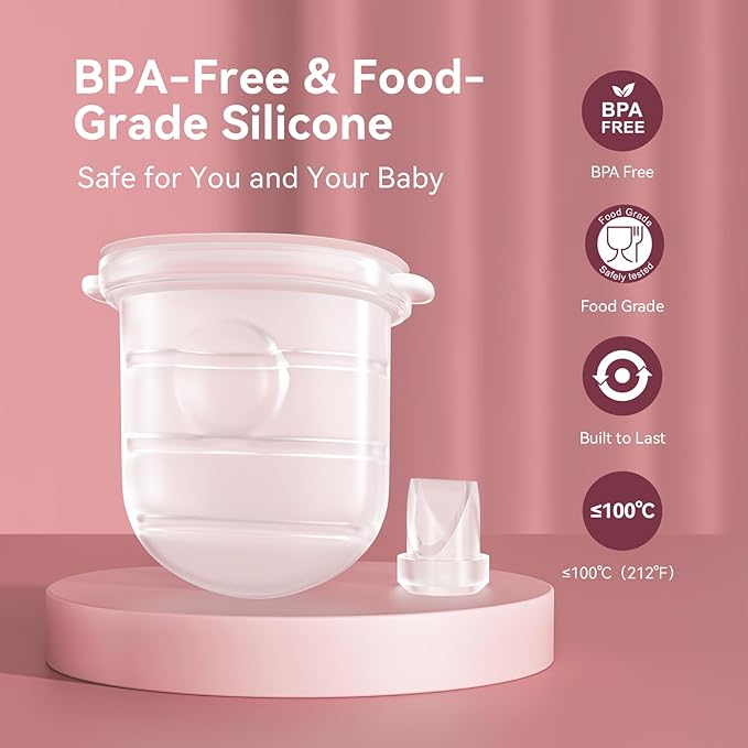 Diaphragm & Duckbill Valve Set Compatible with Momcozy M6 Breast Pump, Includes 6 Duckbill Valves and 4 Diaphragms, Pump Parts Works with Mobile Style M6