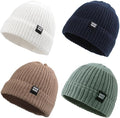 JANGANNSA Simple Knitted Baby Beanie Hip-Hop Boys Winter Hat Toddler Kids Bonnet for Girls 0-5Y