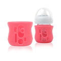 Olababy Silicone Sleeve for Avent Natural Glass Baby Bottles (4 oz, Pink)