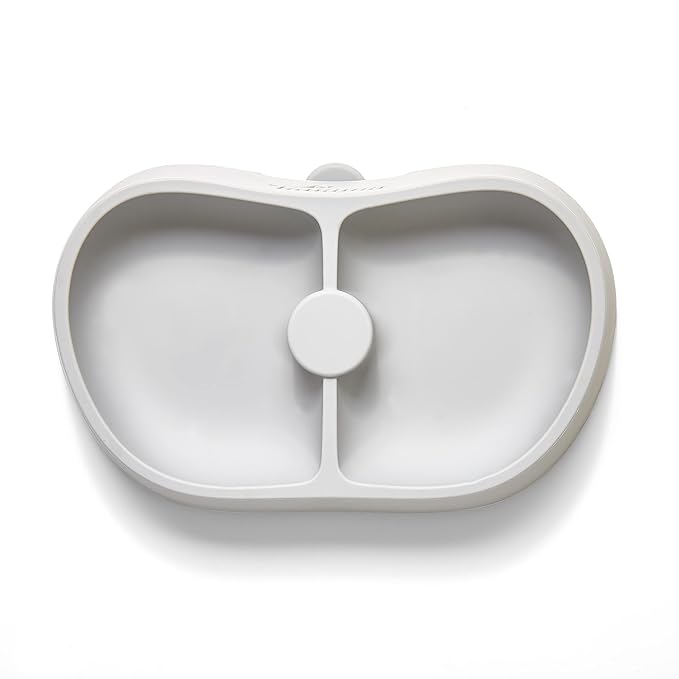 Nummy BOWL - Pure Silicone Bowl with Hidden Suction Cup for Babies and Toddlers | BPA and Phthalate Free | Microwave and Dishwasher Safe | Great Baby Gift (Gray, Core Collection)
