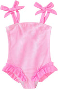 Happy Town Toddler Swimsuit Girl Solid Color Stripe One-Piece Baby Bathing Suits