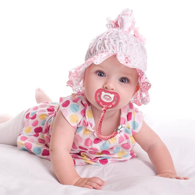 Pacifier Clip for Girls and Boys, BOUKIPOW Baby Pacifier Holder Leash 100% Handmade Braided Fits All Pacifiers & Teething Toys Modern Unisex Baby Gift（6 Pack）