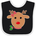 inktastic Girl Reindeer Baby Bib