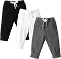 DREAM BUS Pack of 3 Toddler Jogger Pants with Pocket Toddler Boy Sweatpants Baby Boy Pants Infant Newborn Leggings