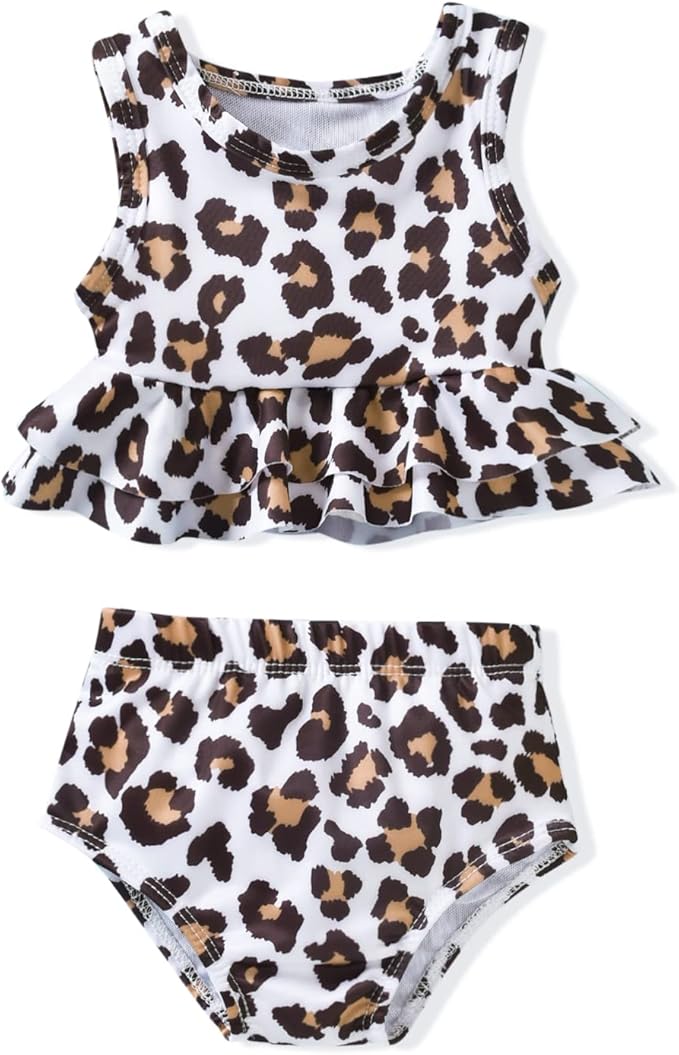 Aalizzwell Toddler Baby Girl Bathing Suit Two Piece Swimsuit Bikini Beach Wear