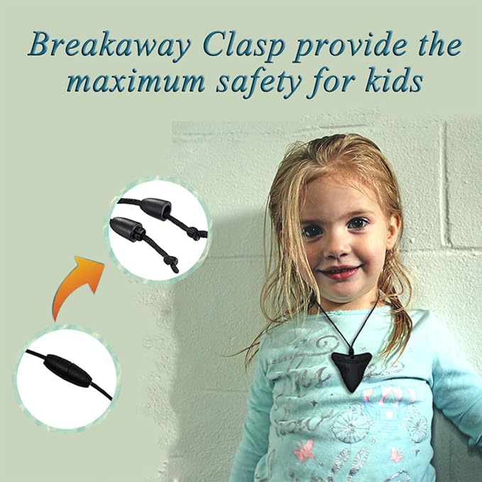 Chew Necklace for Sensory Kids, 5Pcs Chewy Necklaces for Boys and Girls with Autism ADHD PICA, Chewable Silicone Pendant for Reducing Fidget Anxiety,Dinosaur Tractor Chewing Pendants for Toddler