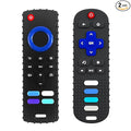 2Pcs Silicone Teething Toys, Remote Control Shape Teethers for Babies Remote Teething Toys, Silicone TV Remote Teether BPA Free/Refrigerator Safe