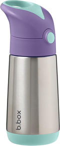 b.box 12 oz Insulated Water Bottle - Keeps Drinks Cold 8 Hours, Warm 6 Hours, Triple Wall Stainless Steel Kids Water Bottle w/Free Flow Silicone Straw, Leakproof & Dishwasher Safe
