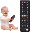 Baby Teething Toys, Food Grade Silicone Teether Toys,Chew Toys for Babies 3-24 Months, Upgraded TV Remote Control Shape Teething Relief for Infants