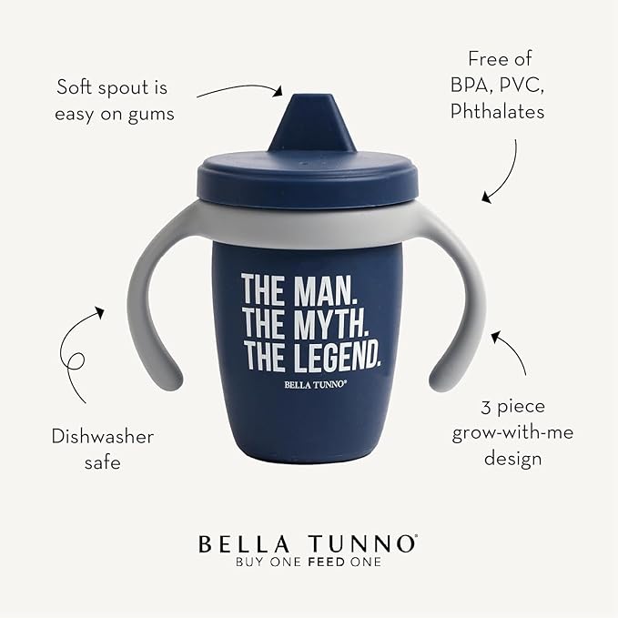Bella Tunno Sippy Cup, Set of 2 Silicone Training Cups with Transition Handles for Infants, Toddlers & Kids, Babies 6-12 Months & Toddlers 1-3 Years, Boys & Girls, Little Lady & Buttercup, 8 oz