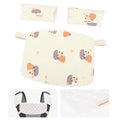 Bebamour Drool and Teething Reversible Cotton Pad White Drool Bib For Boys & Girls (Mushroom)