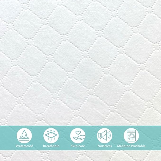 American Baby Company Waterproof Fitted Crib Mattress Protector 52" x 28" - Quilted, Noiseless, Ultra-Soft & Breathable Crib & Toddler Mattress Pad Cover