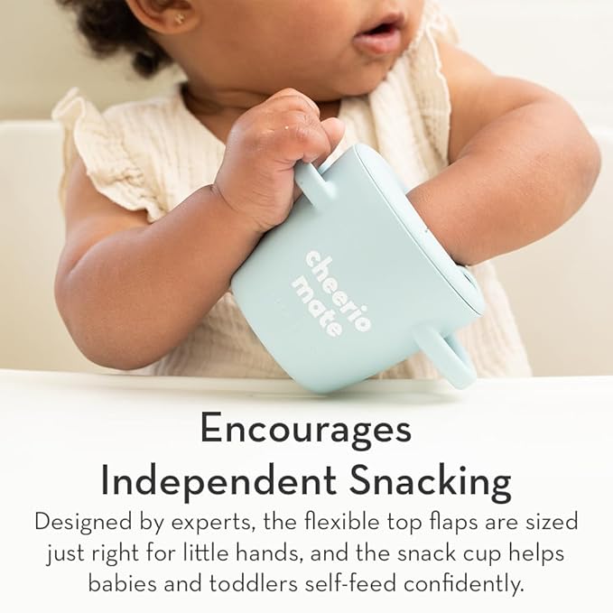 Bella Tunno Snack Cups for Toddlers, Set of 2 Silicone Spill Proof Food Containers with Lids, Babies & Kids 6-12 Months, Love at First Bite & Hello Snacks