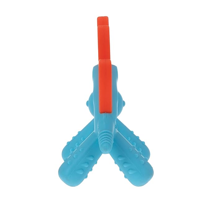 Nuby Geo Zoos Massaging Teether - Baby Teething Toy - Soft Easy Grip - 3+ Months - Dino - Easter Basket Stuffer