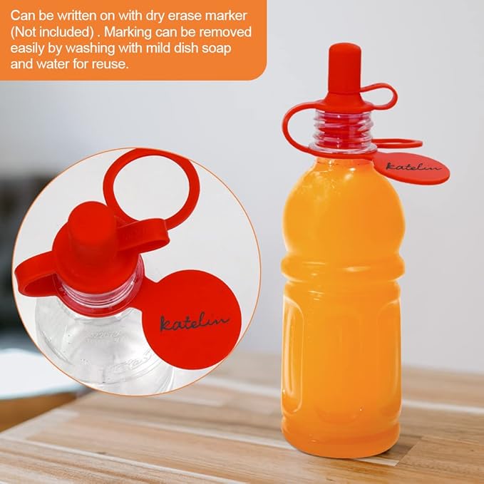 Morlike Baby Water Bottle Cap Silicone Bottles Top Spout Adapter Replacement for Toddlers Kids and Adults, Protects Kids Mouth - No Spill & BPA Free (Mix - 8 Pack)