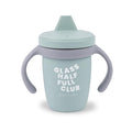 Bella Tunno Sippy Cup, Silicone Training Cup with Transition Handles for Infants, Toddlers & Kids, Babies 6-12 Months & Toddlers 1-3 Years, Boys & Girls, Glass Half Full Club, 8 oz