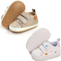 2Pairs Baby Shoes,Boys Girls Non-Slip Rubber Sole Sneakers,Unisex Infant Soft Lightweight First Walking Crib Shoes