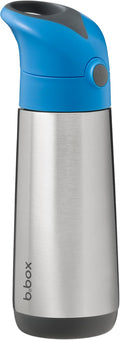 b.box 16.9 oz Insulated Water Bottle - Keeps Drinks Cold 15 Hours, Warm 8 Hours, Triple Wall Stainless Steel Kids Water Bottle w/Free Flow Silicone Straw, Leakproof & Dishwasher Safe