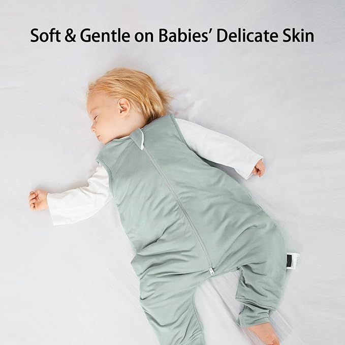 Rayon Made from Bamboo Toddler Sleep Sack with Feet 1.0 Tog Ultra Soft Toddler Sleeping Sack 3t-4t Sleep Bag Walker Quilted Wearable Blanket with Legs 2-Way Zipper Lightweight Extra Long