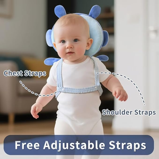 GINMOON Baby Head Protector Backpack,Lightweight and Breathable, Baby Walking Harness,Crawling Baby Essentials (Dinosaur)