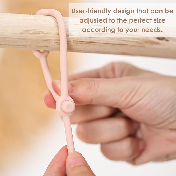 ROCCED Toy Straps for Baby 6pcs, Silicone High Chair Toys Straps Stroller Accessories Toddler Bottle Straps Car Seat Toys Baby Travel Essential Silicone Animal Design Blush+Ivory+TER